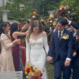 Chic Off-Shoulder Bridal Gown